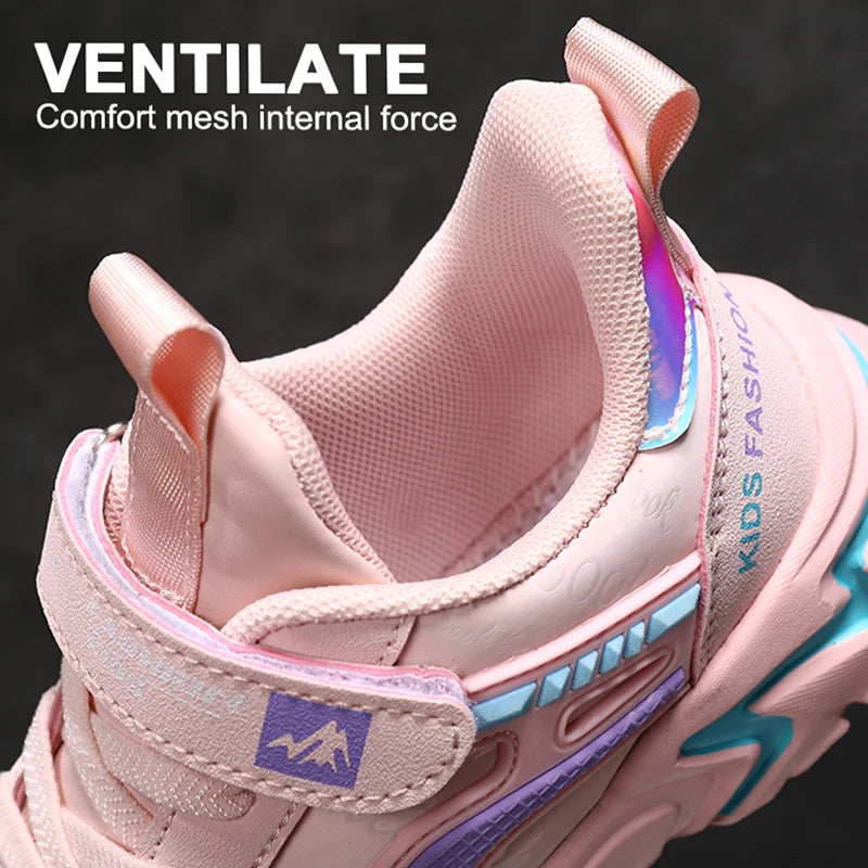 Kids Girls Shoes Running School Casual Sports Breathable .