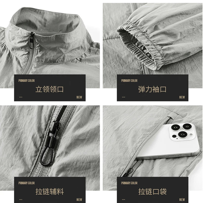 6XL 7XL 8XL Summer Jackets Men Windbreaker Coats .