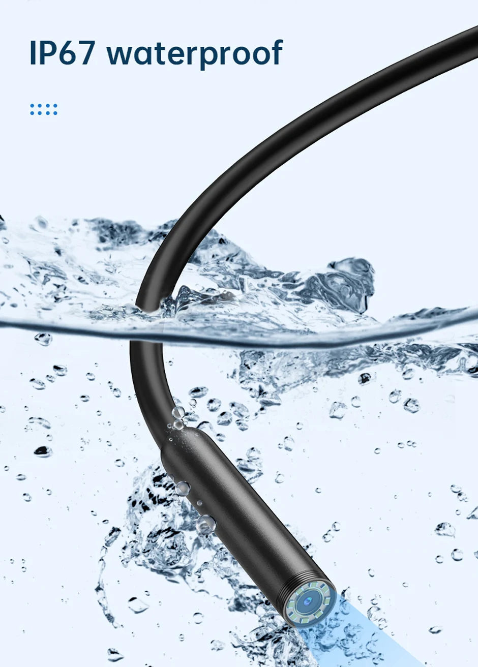 Dual & Triple Lens Industrial Endoscope 1080P 5 ''LCD Borescope Inspection.