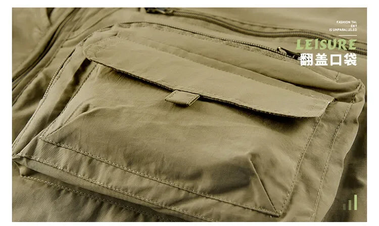 14 Pockets Summer New Men US Tactical Hiking Fishing Vest Mens.