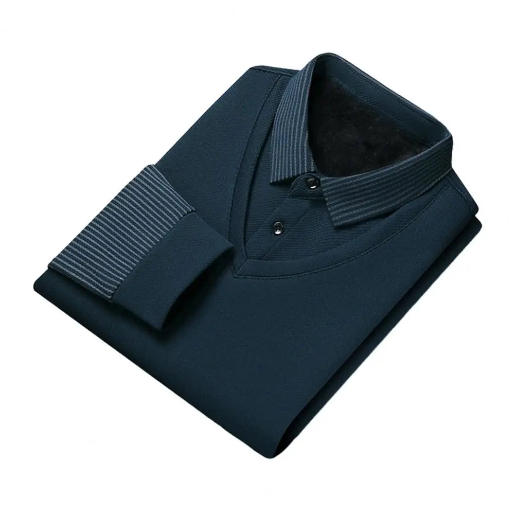 Shirt Collar Sweater Mid-aged Men's Formal Business Style .