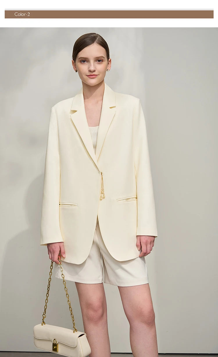AMII Minimalist Blazer Women  Autumn New Office Lady .