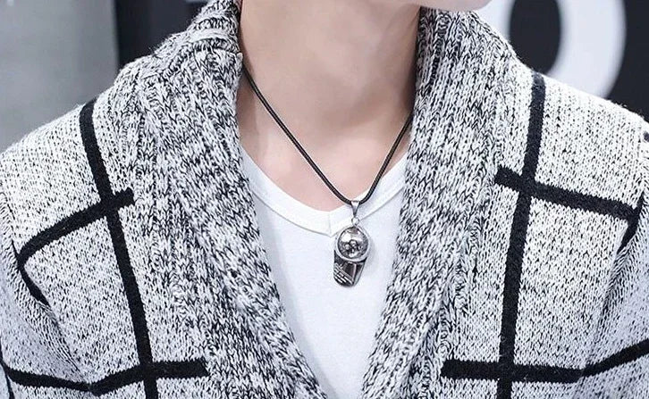 Man Clothes Cardigan Knitted Sweaters for Men No Hoodie Patchwork.