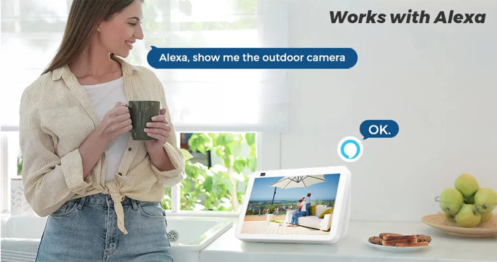 6K HD Outdoor IP Camera WiFi Three Lens
