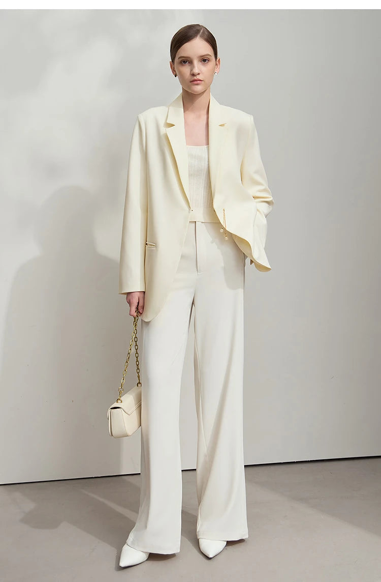 AMII Minimalist Blazer Women  Autumn New Office Lady .