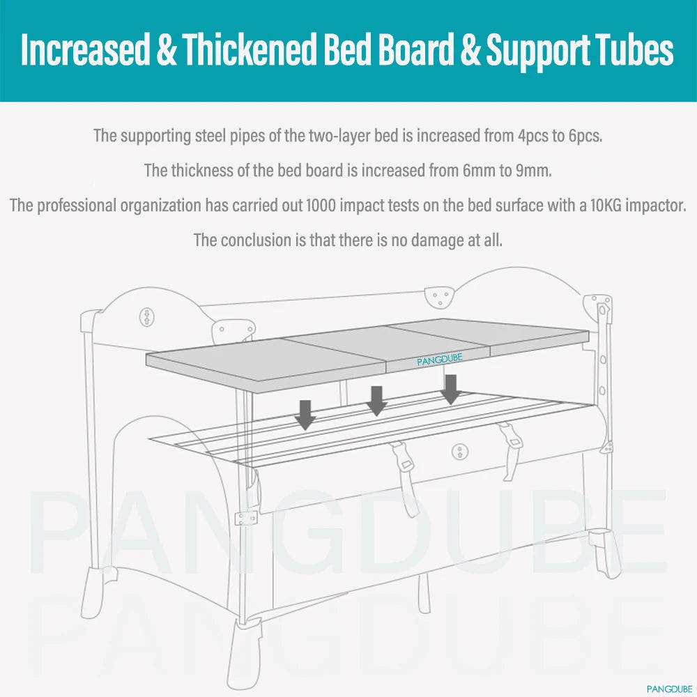 PANGDUBE Multifunctional Baby Crib 120*60cm Baby Bed,