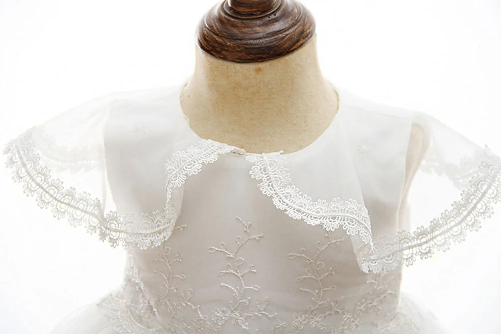 baby girl dresses embroidery pearl 1 year birthday dress wedding party christening baby girl clothes for 3-24 month