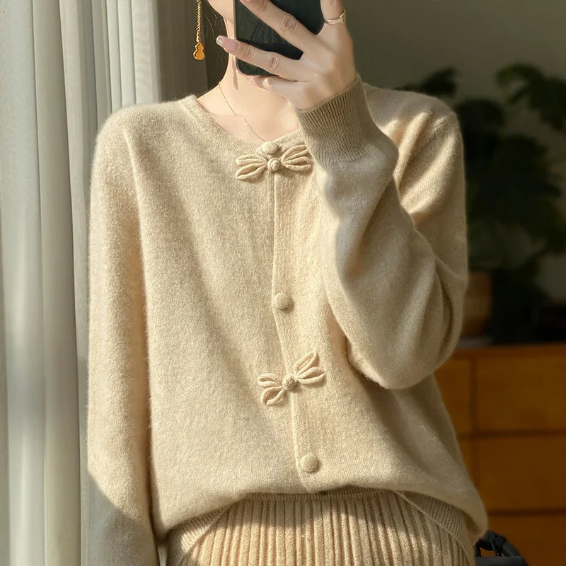 Women New Fashion Autumn Winter 100% Merino Wool Sweater .