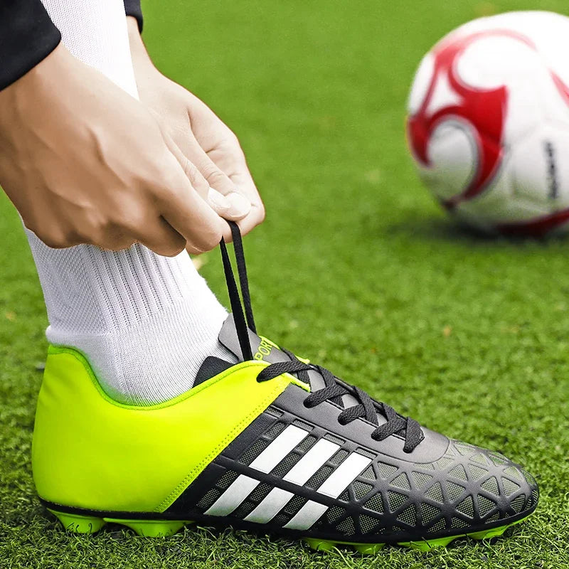 Kids Football Shoes AG/TF Indoor Professional Original Boy Soccer .