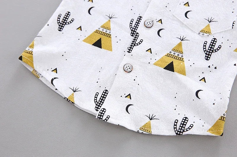 Baby Boys Summer Outfits 2025 New Cotton Short Sleeve 2-Piece Set Breathable Lightweight Casual Clothes for Infant Toddler Kids