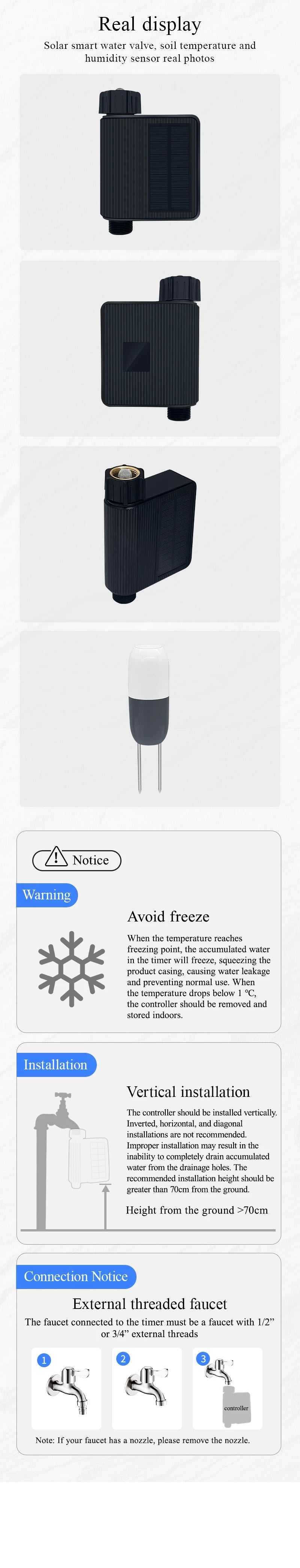 Tuya Smart Wifi Watering Timer Solar Energy Sprinkler Drip Irrigation System.