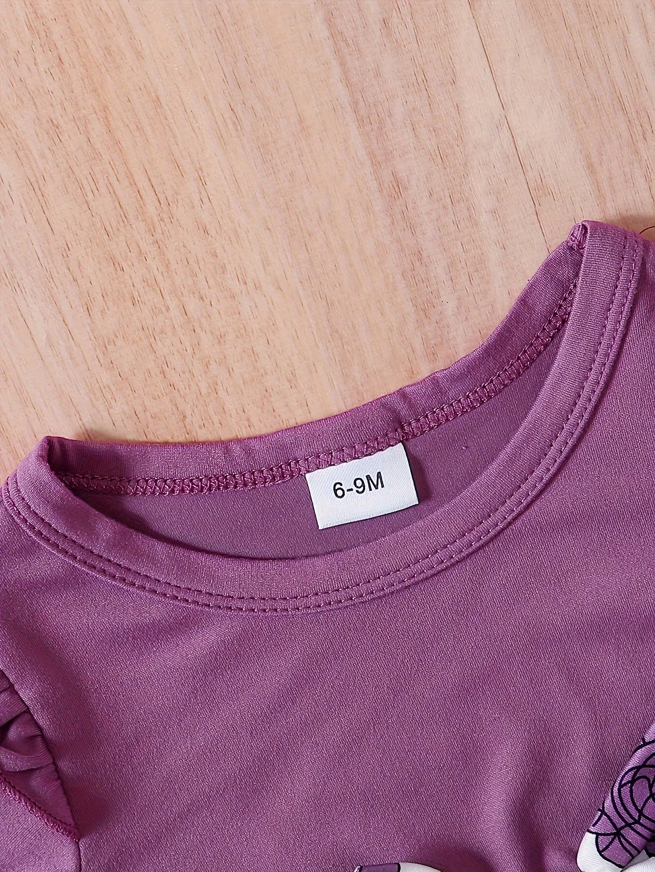 0-3 Years Baby Girl 3PCS Clothes Set Purple Short Sleeved Top+Floral Pants+Headband Fashion Toddler Girl Summer Daily Outfits