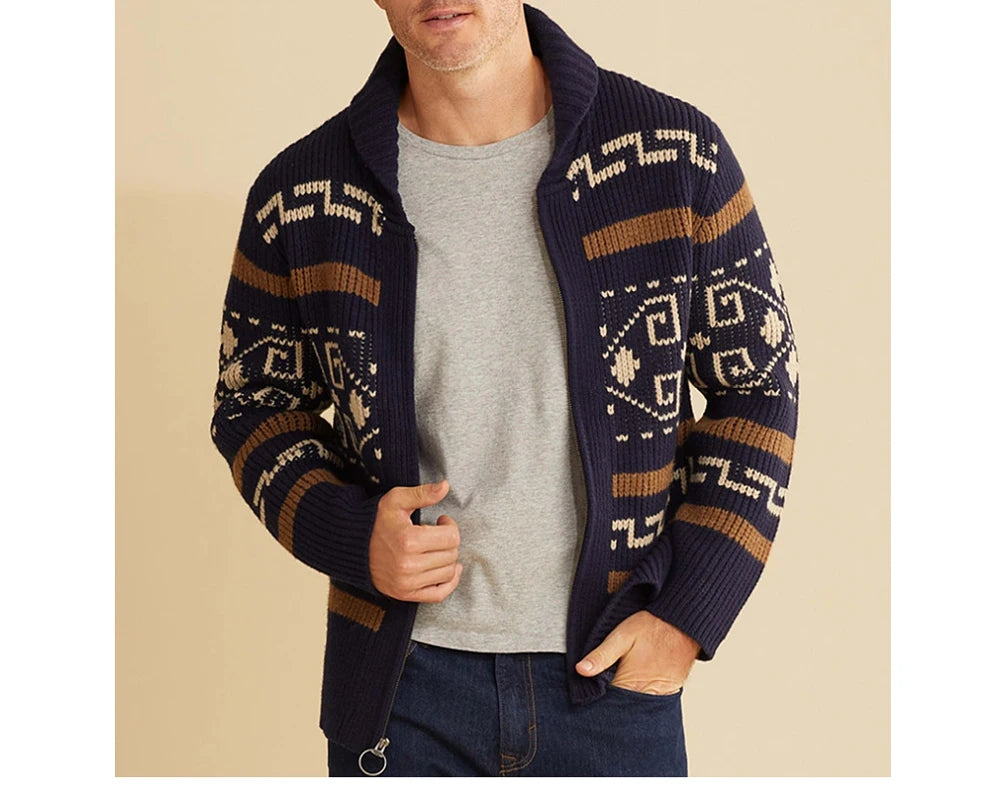 Winter Men's Cardigan Sweaters Fashion Male Knitted Sweater .