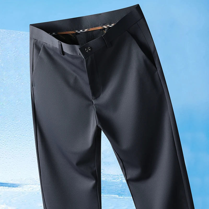 Summer Thin Male Casual Pants Quick Dry Formal Dress Pants.