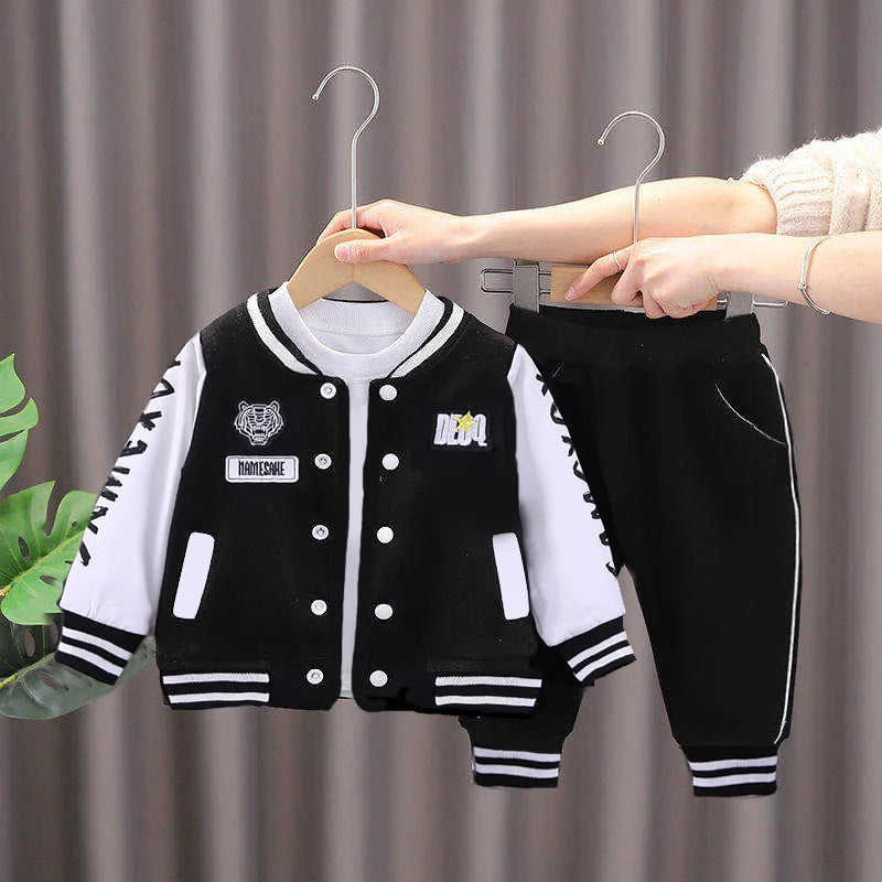 Baby Baseball Clothing Sets Boys Letter Cartoon Suit Spring.