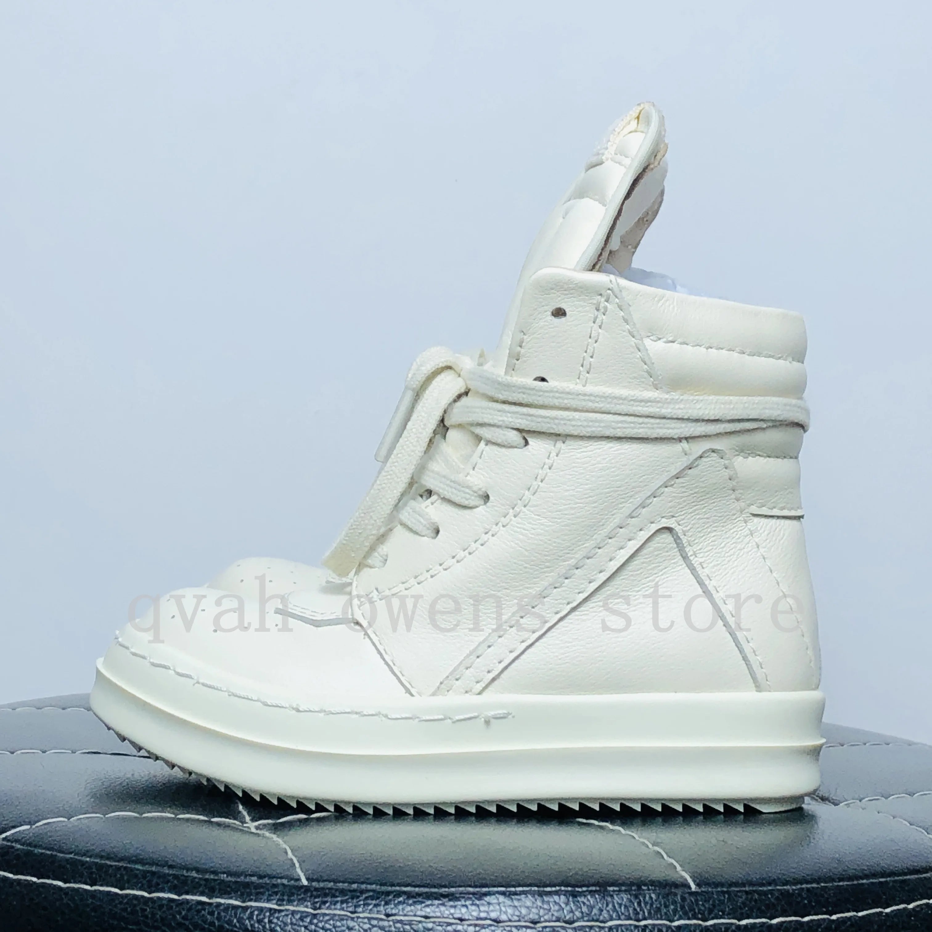 Kids High Top Sneakers Girls Boys Leather Children Shoes.