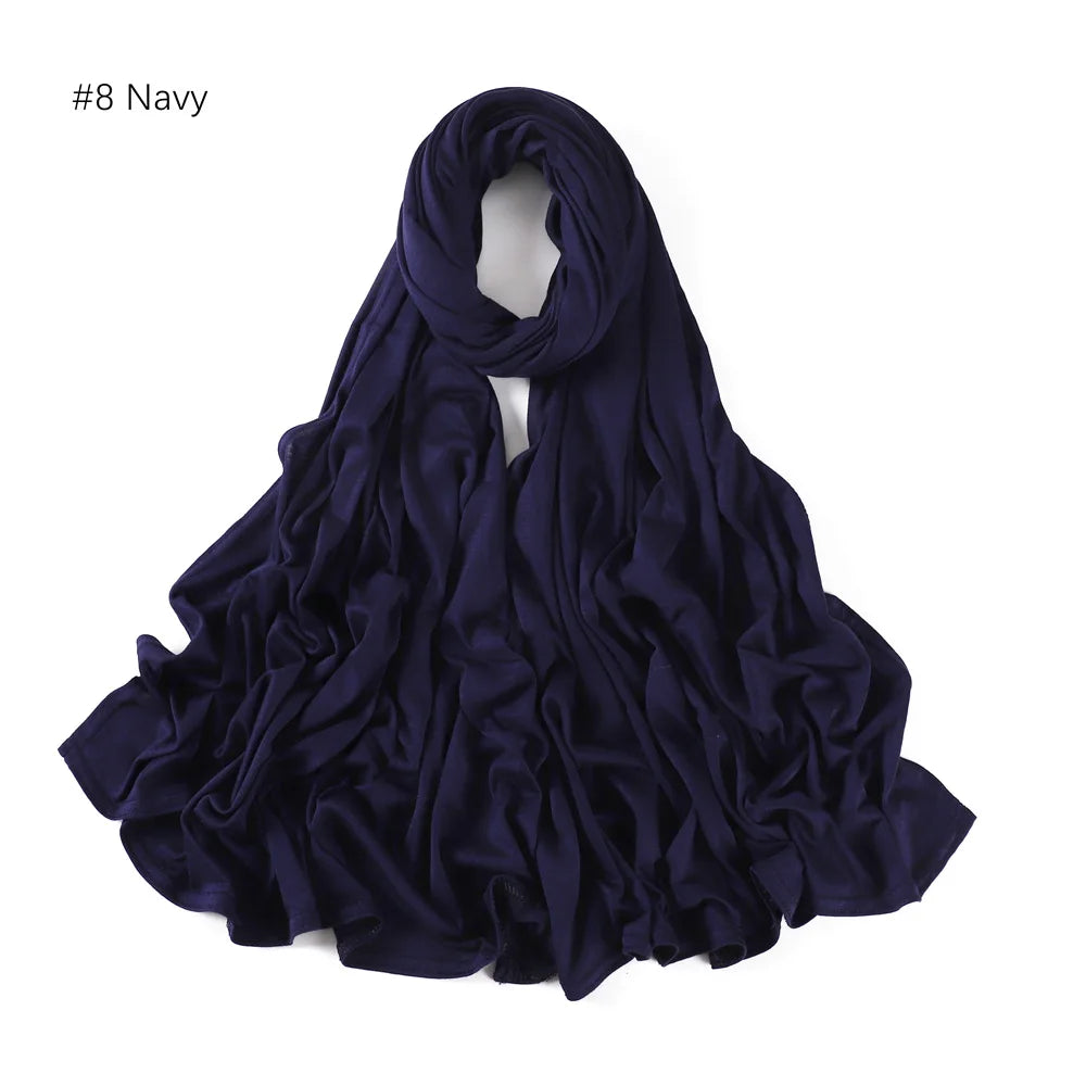 Modal Cotton Jersey Hijabs For Woman Long Muslim Scarf .