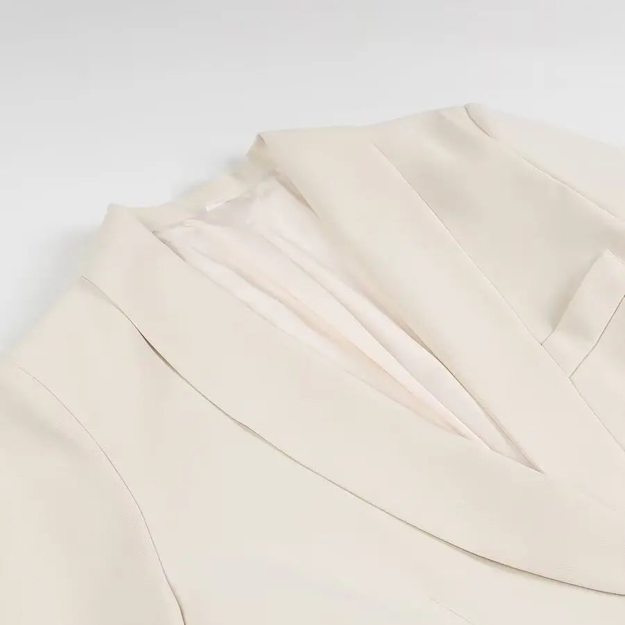 HH Autumn Women Fashion One Button Long Sleeves Pocket Decoration.