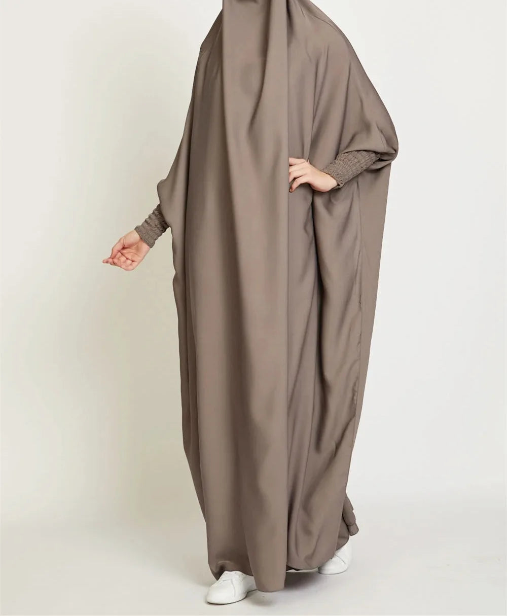 One Piece Jilbab Dress for Women Muslim Hooded Dress .