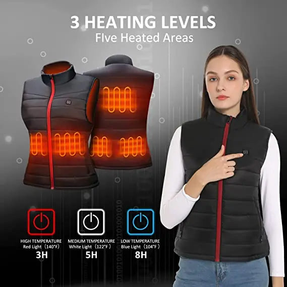 Women Heated Vest Electric Heated Jackets Women Sportswear.