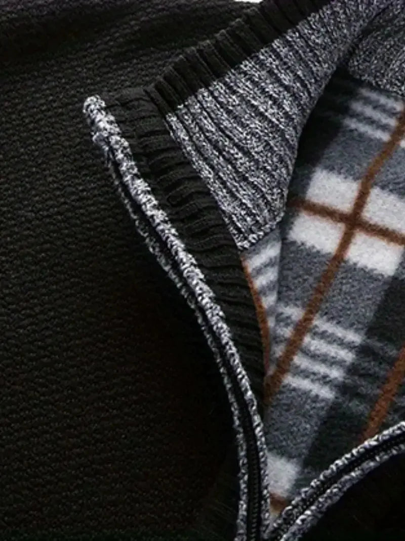 Man Winter Sweater Solid Color Vest Leisure And Comfortable Warm.