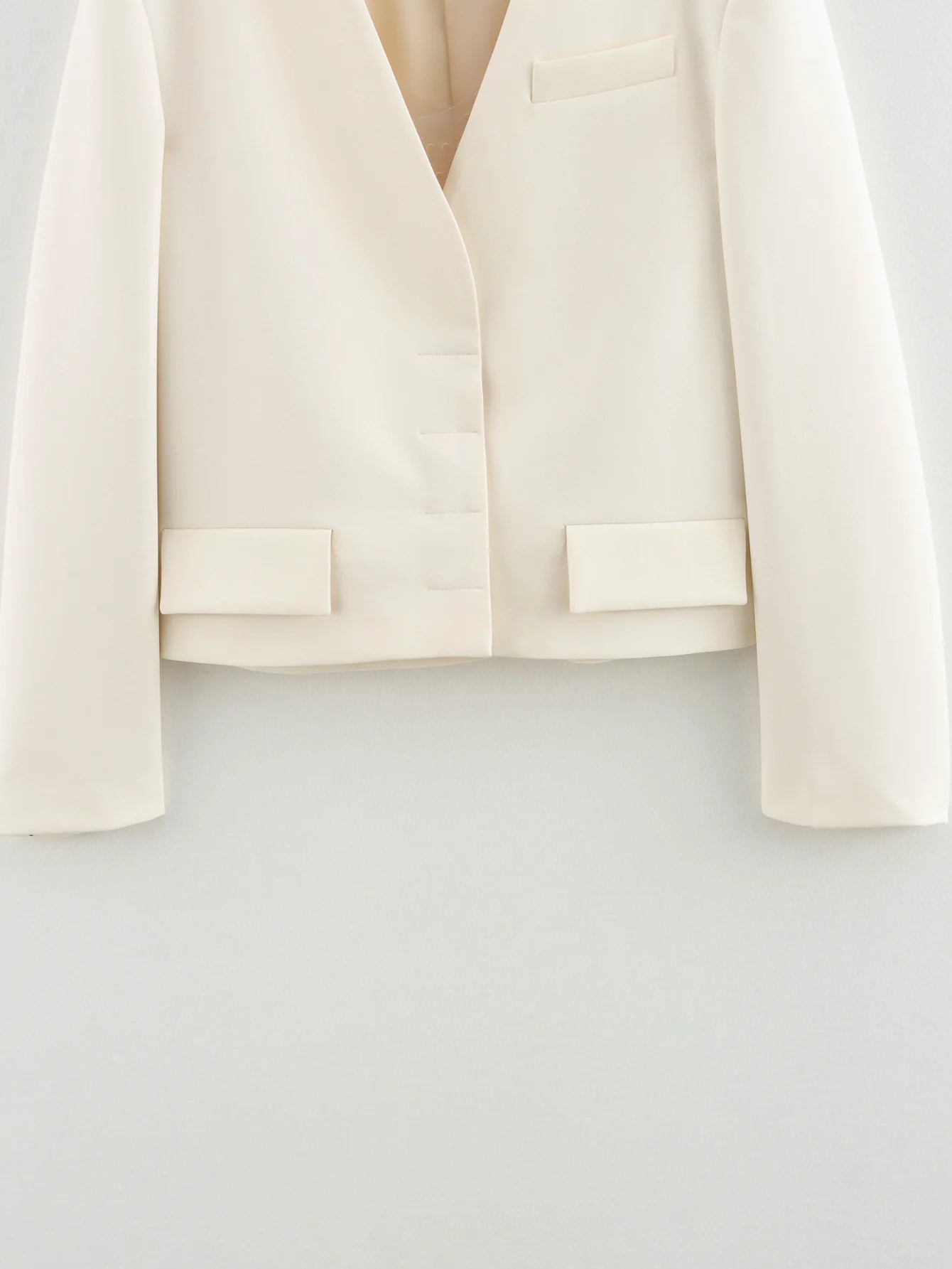 Vintage Women White Casual Blazer Jackets.