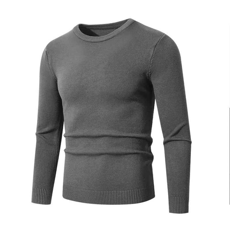 Mens Crewneck Sweater Pullover Knit Casual Long Sleeve.