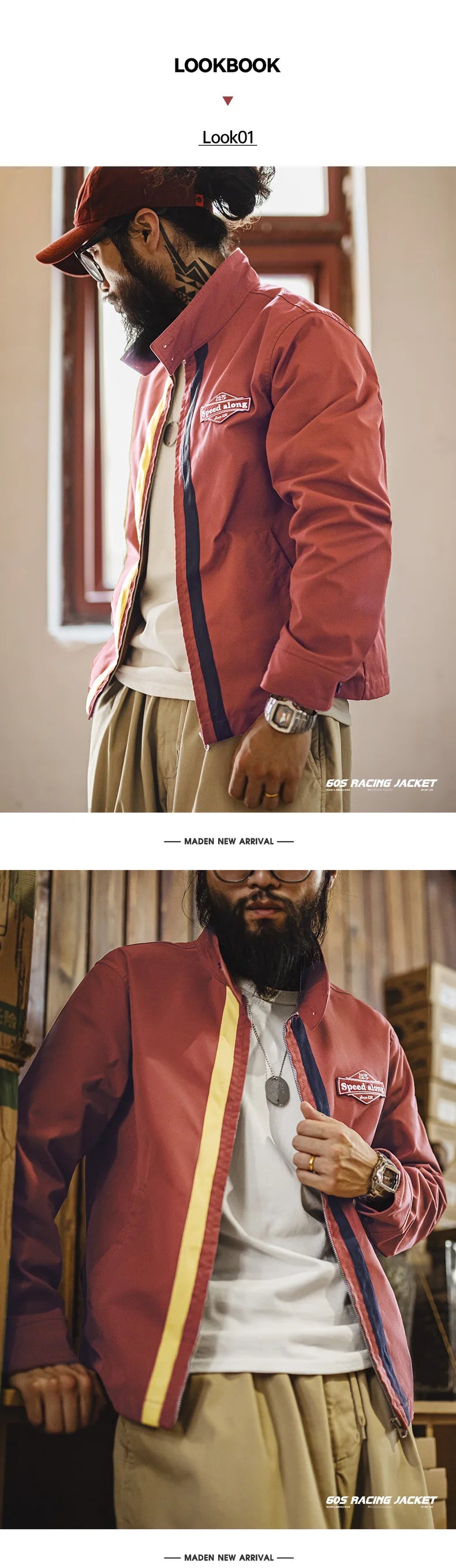 Sporty and Casual Zippered Outerwear for Men's Versatile Jackets.