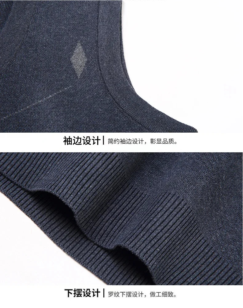 Men's Thickened Casual Sweater Tank Top Autumn and Winter Warm Men's Vest.