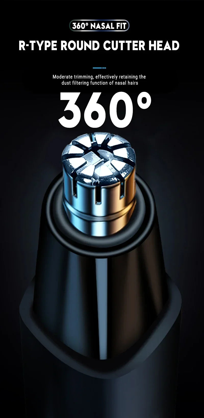 2 In 1 Electric Portable Ear And Nose Hair Trimmer Clipper .