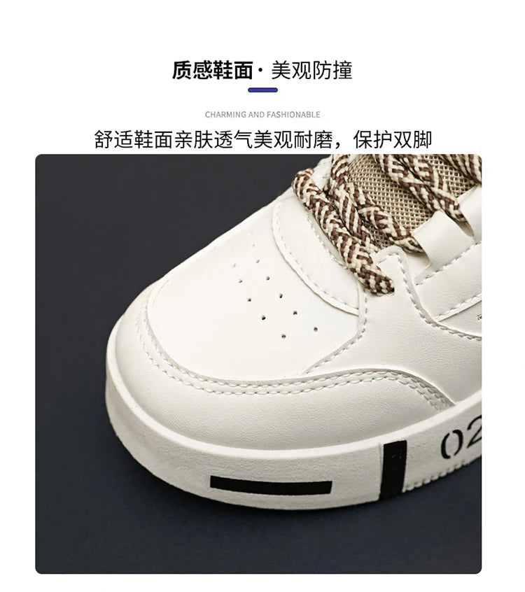 Kids Fashion Sports Shoes Boys High Top Board Shoes.