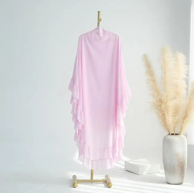 Islamic Long Khimar Ramadan Muslim Chiffon Hijab Women.