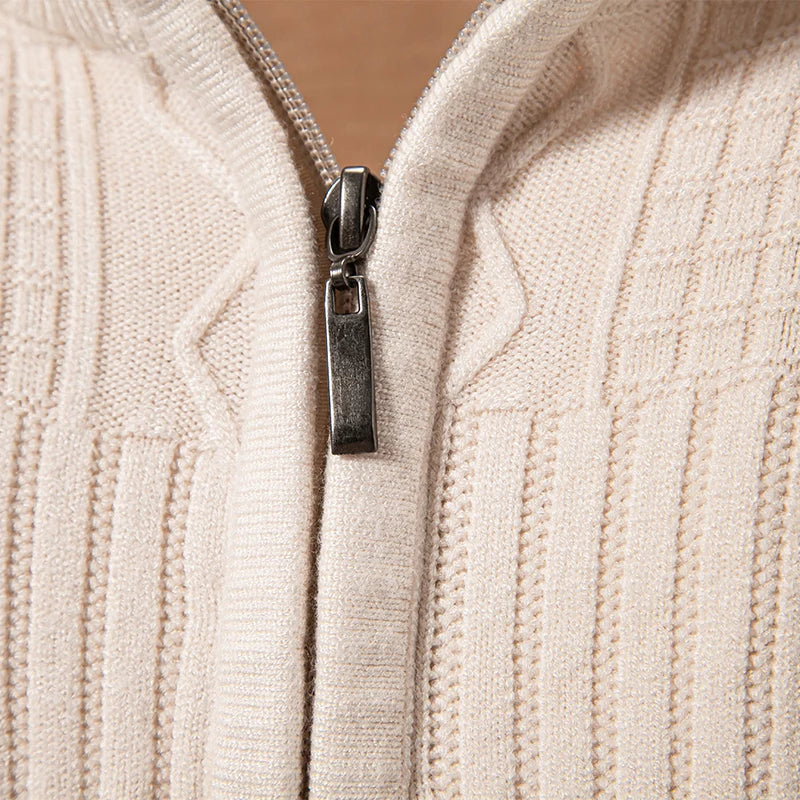 Autumn Men's Pullover Sweatwear Warm Solid Color Half Zipper Casual Sweater Slim V-neck Long Sleeve Men's Sweatshirts Winter Top