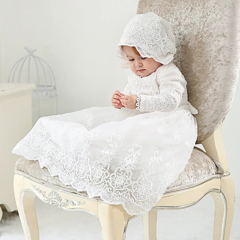 baby girl dresses embroidery pearl 1 year birthday dress wedding party christening baby girl clothes for 3-24 month