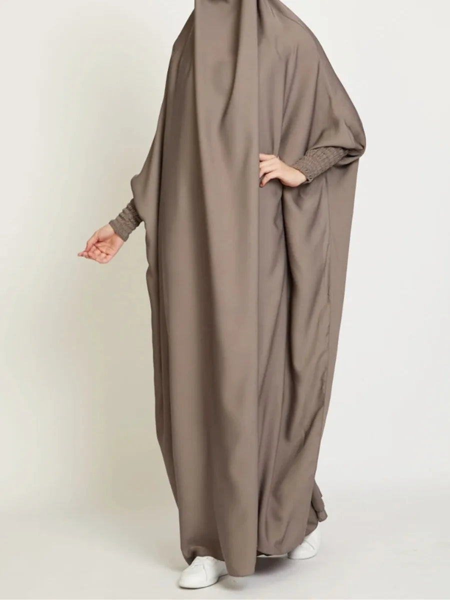 One Piece Jilbab Dress for Women Muslim Hooded Dress .