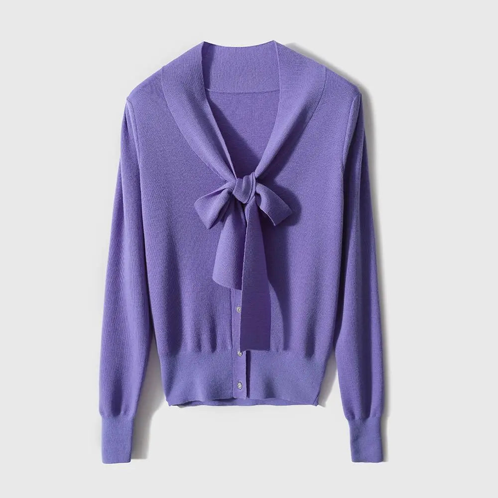 Women Clothing Fashion Elegant Scarf Collar Pullover Autumn Winter.