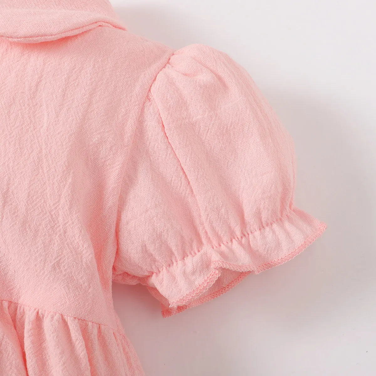 2PCS Baby Girl Pink Short Sleeve Dress with Cute Shoulder Bag ,