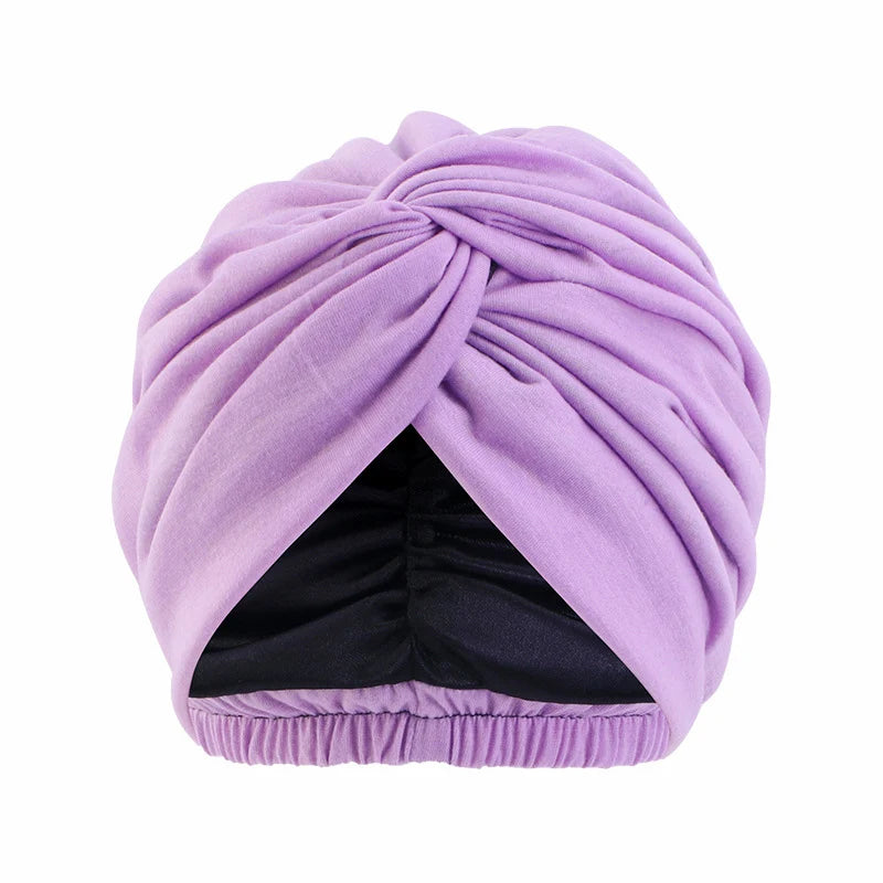 Muslim Jersey Hijab Turban Cap Forehead Cross Soild Color Turbante Hat Islamic Headwear India Bonnet for Women Inner Hijab Caps