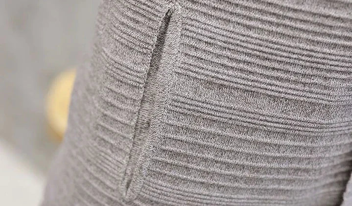 Knit Sweater Male Men's Clothing Cardigan Black Slim Fit Plain .