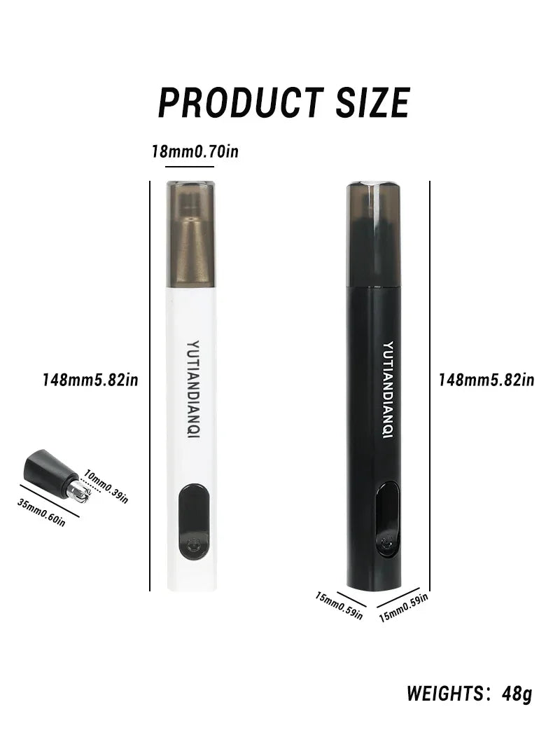 2 In 1 Electric Portable Ear And Nose Hair Trimmer Clipper .