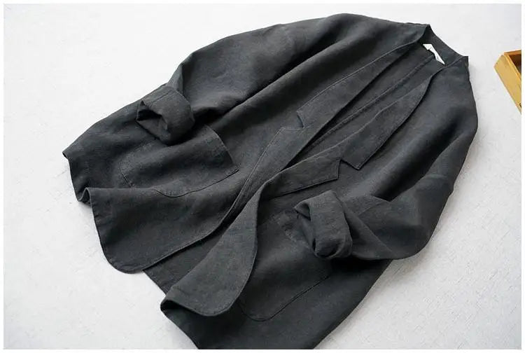 Nomikuma Causal Women Cotton Linen Blazer .