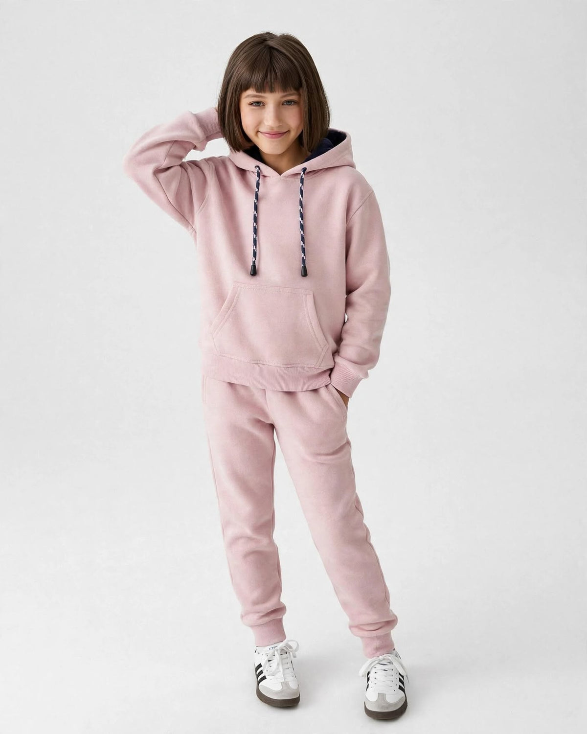 Kid's Pull-Over Solid Pink Hoodie | MH Size (2-12Years)