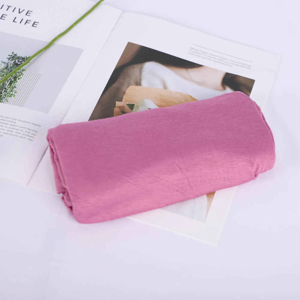 RIMAIRE Solid Modal Hijabs for Women Designer Soft Turban Headscarf.