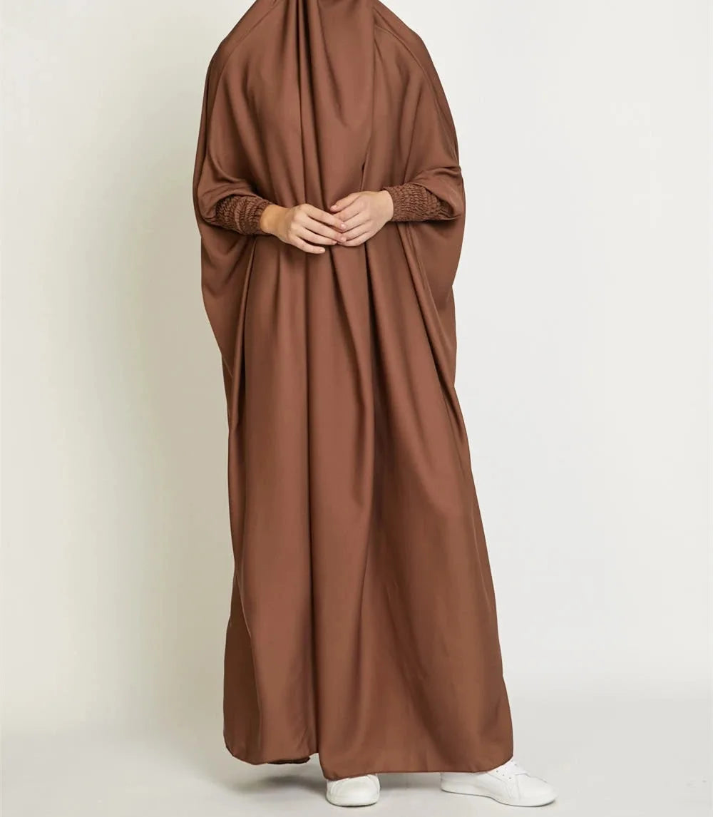 One Piece Jilbab Dress for Women Muslim Hooded Dress .