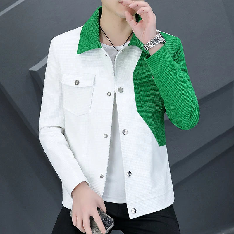 Spring Autumn Men Jacket Korean Style Casual  Cargo jacket.