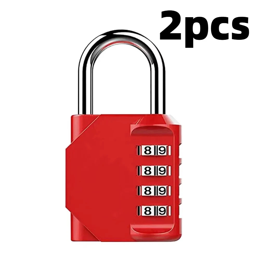 2pcs Combination Lock Resettable 4 Digit Padlock Combination Waterproof.