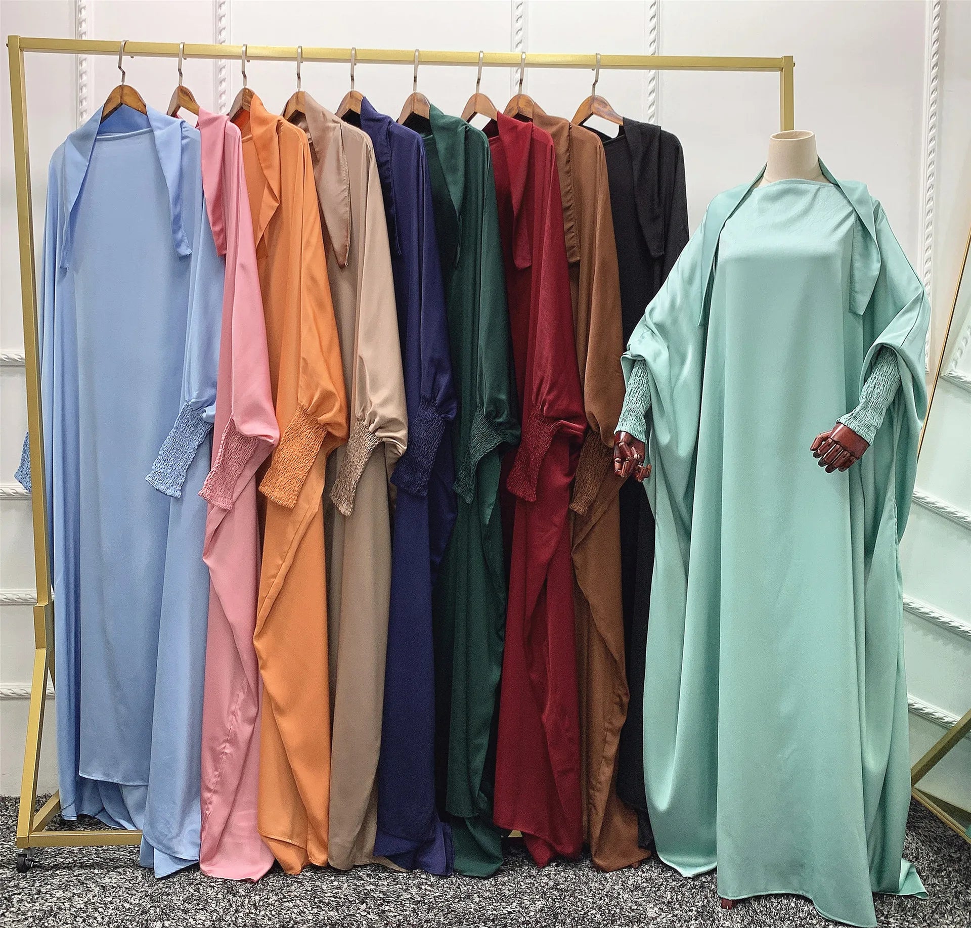 One Piece Jilbab Dress for Women Muslim Hooded Dress .