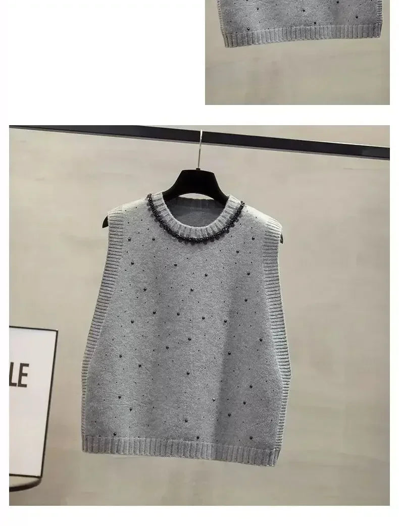 Korean Fashion Autumn New Sweaters Vest Women .