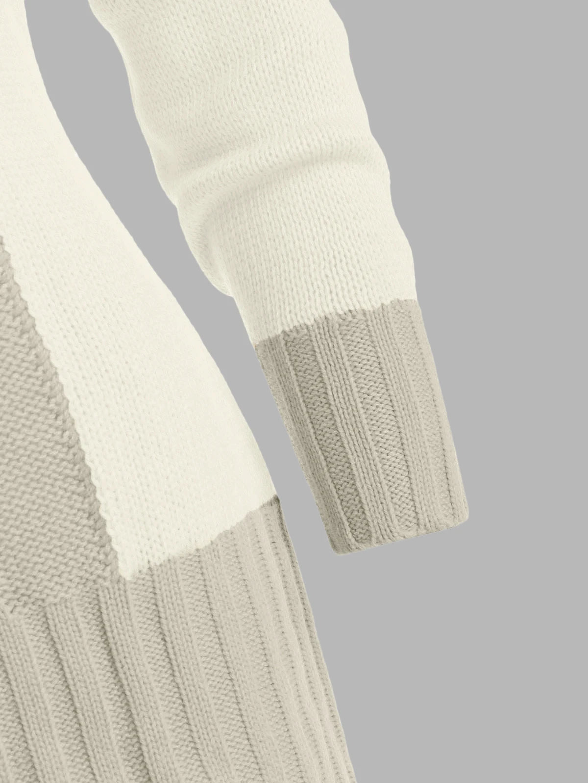 Women's Sweaters Tops Contrast Color Mock Horn.