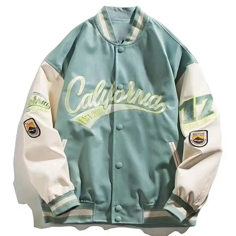 Embroidery Pilot Baseball Jacket Men Hip-Hop Streetwear .